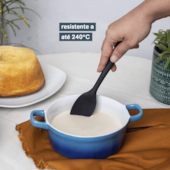 Espátula de Silicone Duplo Redonda Pequena Preto Oikos
