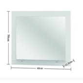 Espelheira Barcelona 50x60cm Nog Branco Mgm Espelheira Barcelona 50x60cm Nog Branco Mgm