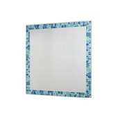Espelho 52,5x54 Cris Colore mosaico Azul 272 Cris Metal  