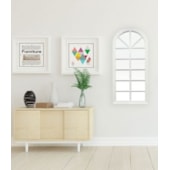 Espelho Decorativo Veneza 33x76cm Branco Conthey