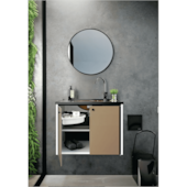 Espelho Redondo Perfil Black 480mm Cris Metal
