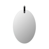 Espelho Slim Oval 55x65cm com Alça Preta Reduna Espelho Slim Oval 55x65cm com Alça Preta Reduna