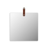 Espelho Slim Quadrado 55cm com Alça Caramelo Reduna Espelho Slim Quadrado 55cm com Alça Caramelo Reduna