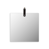 Espelho Slim Quadrado 55cm com Alça Preta Reduna Espelho Slim Quadrado 55cm com Alça Preta Reduna