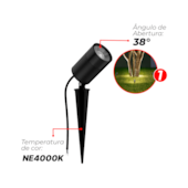 Espeto Nimus 10W IP65 4000K Deluxe Avant