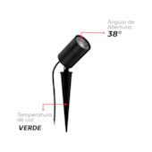 Espeto Nimus 10W IP65 Luz Verde Deluxe Avant