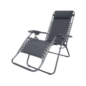 Espreguiçadeira Dobrável em Aço SH212A Cinza Casa Ok