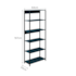 Estante Azul Petróleo 6 Niveis 64x30x167cm Prat-k