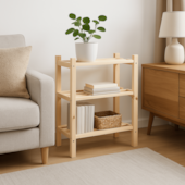 Estante de Madeira Modular 3 Prateleiras Bemfixa