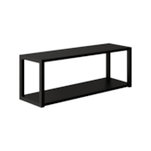 Estante de Parede 2 Níveis 64x20x20cm Preto Prat-K