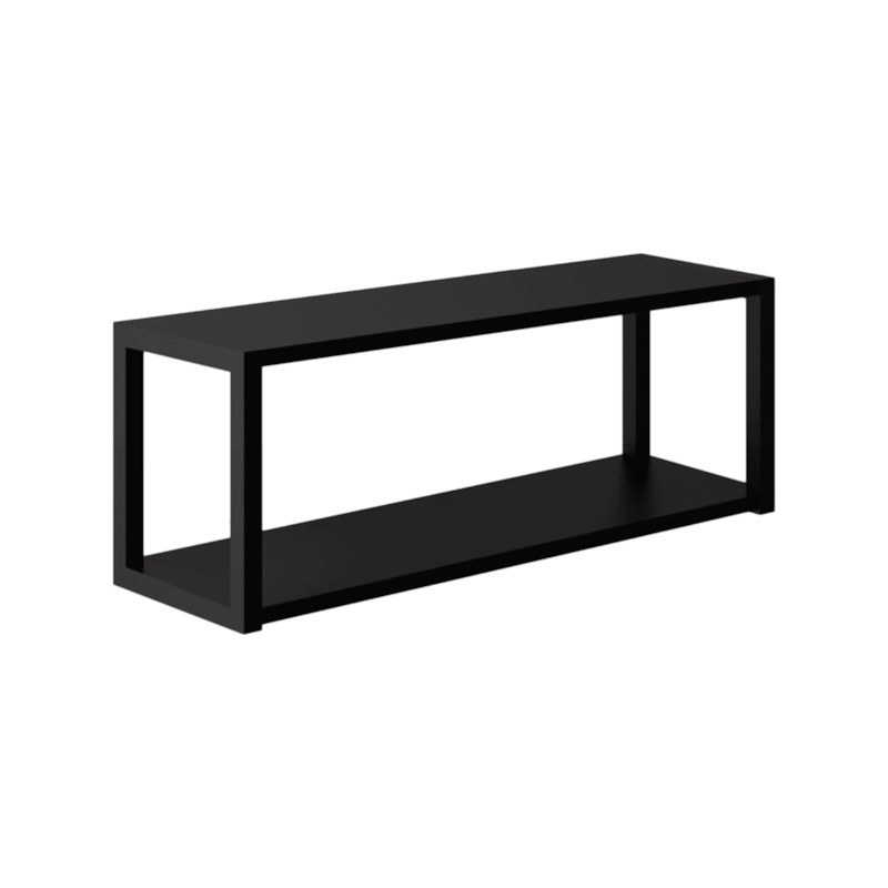 Estante de Parede 2 Níveis 64x20x20cm Preto Prat-K