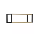 Estante de Parede Berlim 2 Níveis 20x20x60cm Nogueira Prat-K Estante de Parede Berlim 2 Níveis 20x20x60cm Nogueira Prat-K