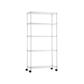 Estante Multiuso em Aço com 5 Prateleiras 155x75x35cm Cromado Casa Ok Estante Multiuso em Aço com 5 Prateleiras 155x75x35cm Cromado Casa Ok