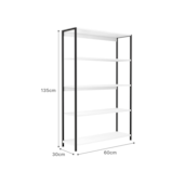 Estante Nova York 5 Níveis 60x30x135cm Branco Prat-K Estante Nova York 5 Níveis 60x30x135cm Branco Prat-K