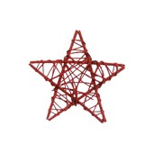 Estrela Rattan Vermelha 15cm Cromus 