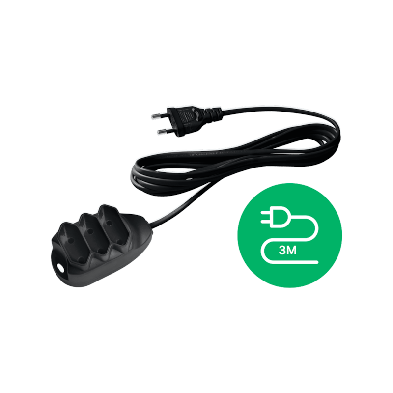 Extensão Elétrica 3 Tomadas 2 Pinos 3M Preto Intelbras