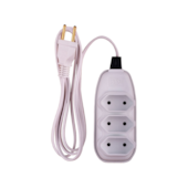 Extensão Elétrica Compacta com Cordão Paralelo 2P 10A 250V 5m Branca Ilumi
