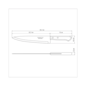 Faca Peixeira Inox Cabo de Madeira Natural 9" Tramontina