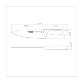 Faca Premium Chef Inox  Cabo Branco 8" Tramontina