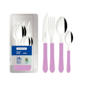 Faqueiro Leme Inox Rosa 12 Peças Tramontina Faqueiro Leme Inox Rosa 12 Peças Tramontina