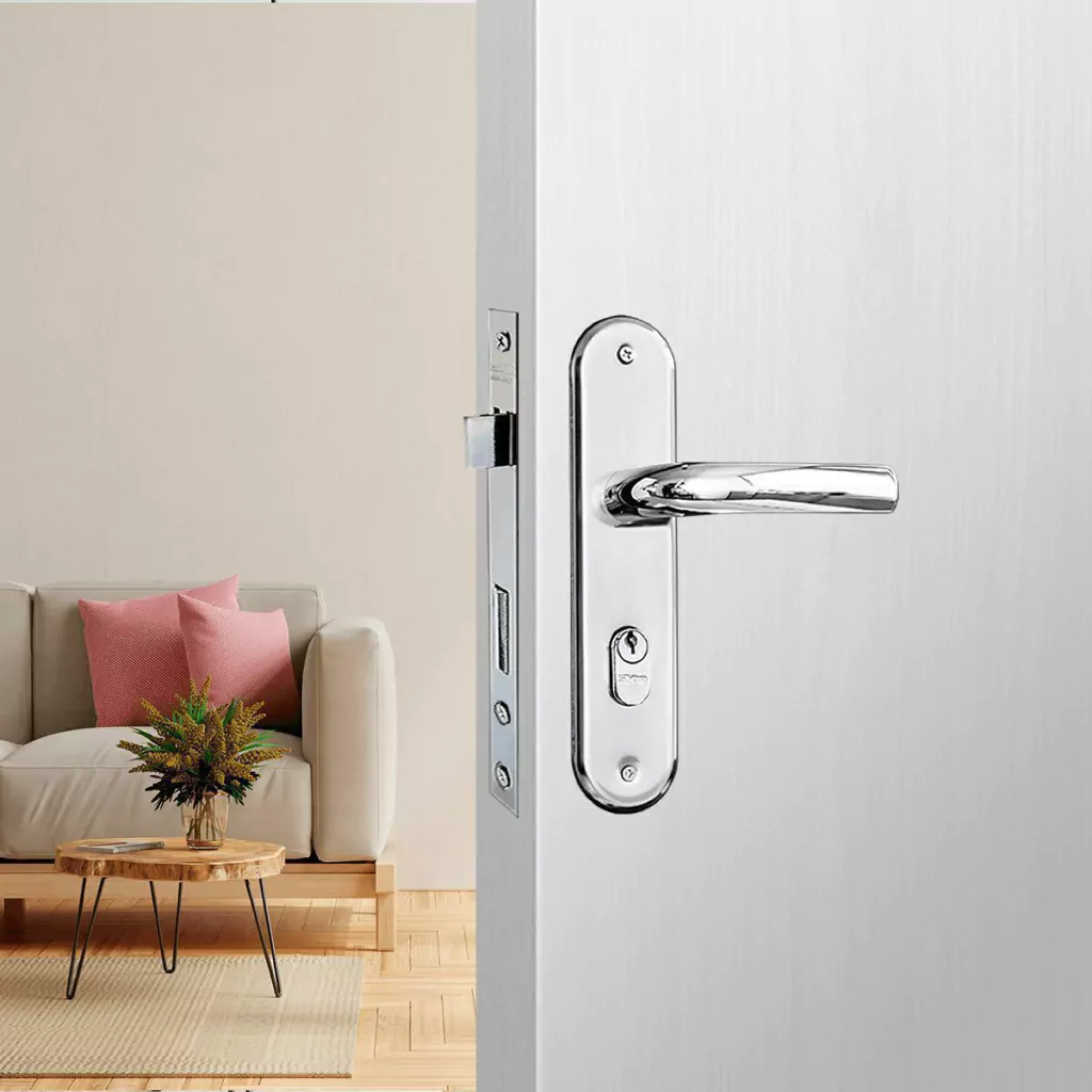 Fechadura 1300 Viena Externa 40mm Cromada Silvana - Apotiguar