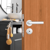 Fechadura 1400 Roseta Redonda Inox Escovado 1420/22 Silvana