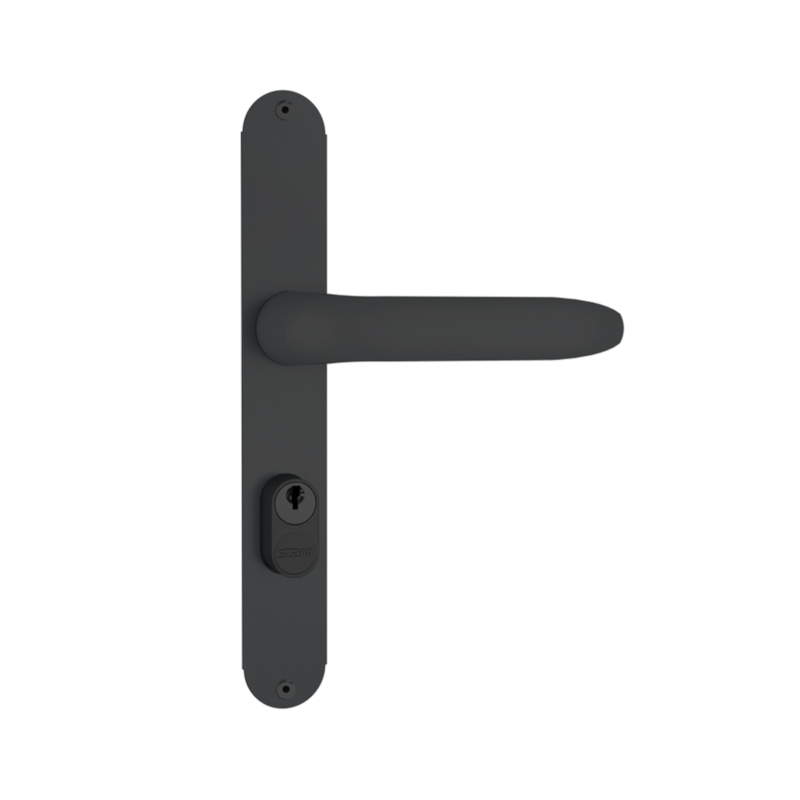 Fechadura Buzio 74mm Espelhada 603/11 Preto Fosco Stam