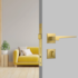 Fechadura Classic 3200 Roseta Quadrada Banheiro 55mm Gold Stam