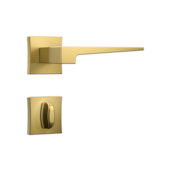 Fechadura Classic 3200 Roseta Quadrada Banheiro 55mm Gold Stam