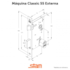 Fechadura Classic 3200 Roseta Quadrada Externa 55mm Gold Stam