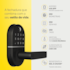 Fechadura Digital Compact com Biometria Preto Yale
