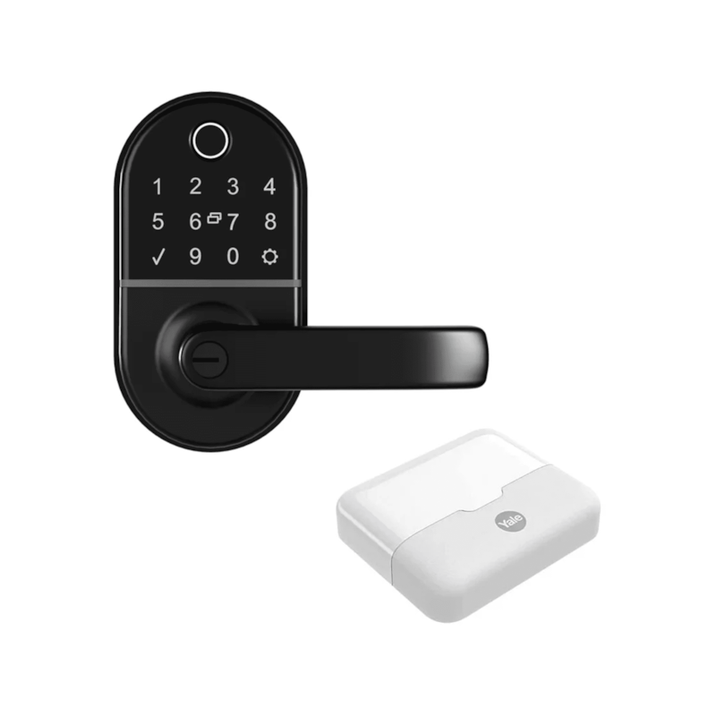 Fechadura Digital Compact com Biometria Preto Yale