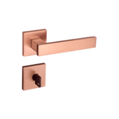 Fechadura Retro em Zamac Roseta 411-90 para Banheiro Rosa Pado