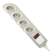 Filtro De Linha Circuit Breaker 4 Tomadas 2P+T Cinza Daneva Filtro De Linha Circuit Breaker 4 Tomadas 2P+T Cinza Daneva