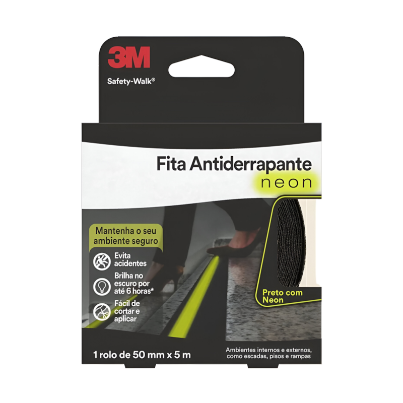 Fita Antiderrapante Fosforecente 50mx5m 3M