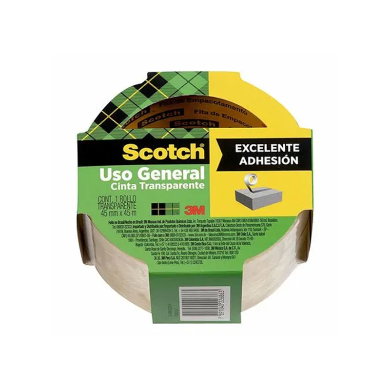 Fita de Empacotamento 45mm x 45m Transparente Scotch 3M