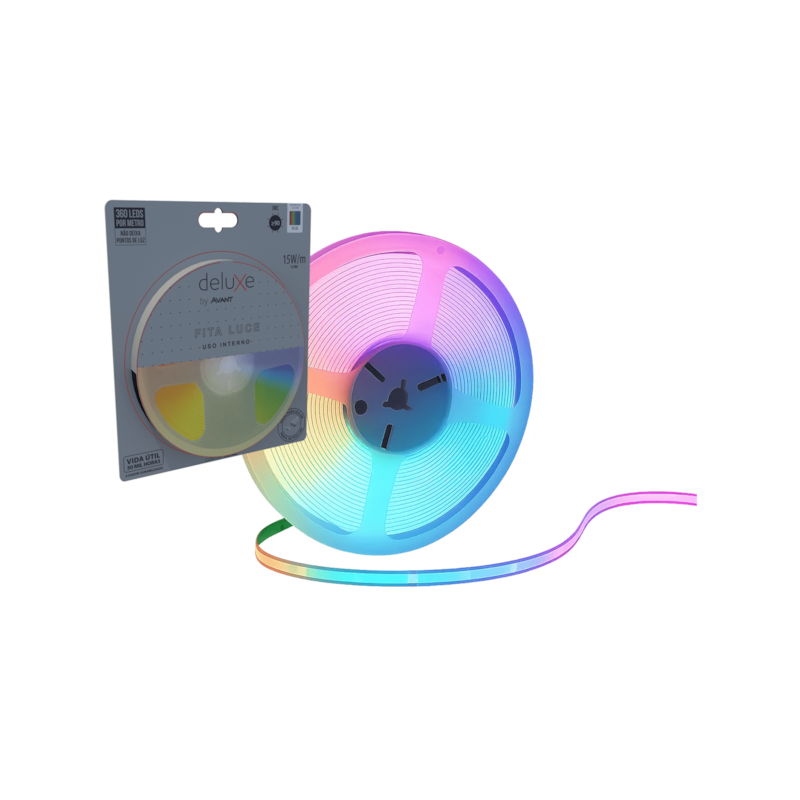 Fita de LED Luce 15W/m 5 Metros IP20 RGB 12V Avant
