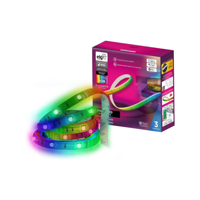 Fita LED Inteligente 3 Metros 12V Elg