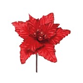 Flor Decorativa Cabo Curto Vermelha Cromus 