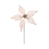 Flor Poinsétia Champagne 30cm Cromus