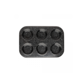 Forma para 6 Cupcakes Aço Preto 26,5x18,5x3cm Lyor