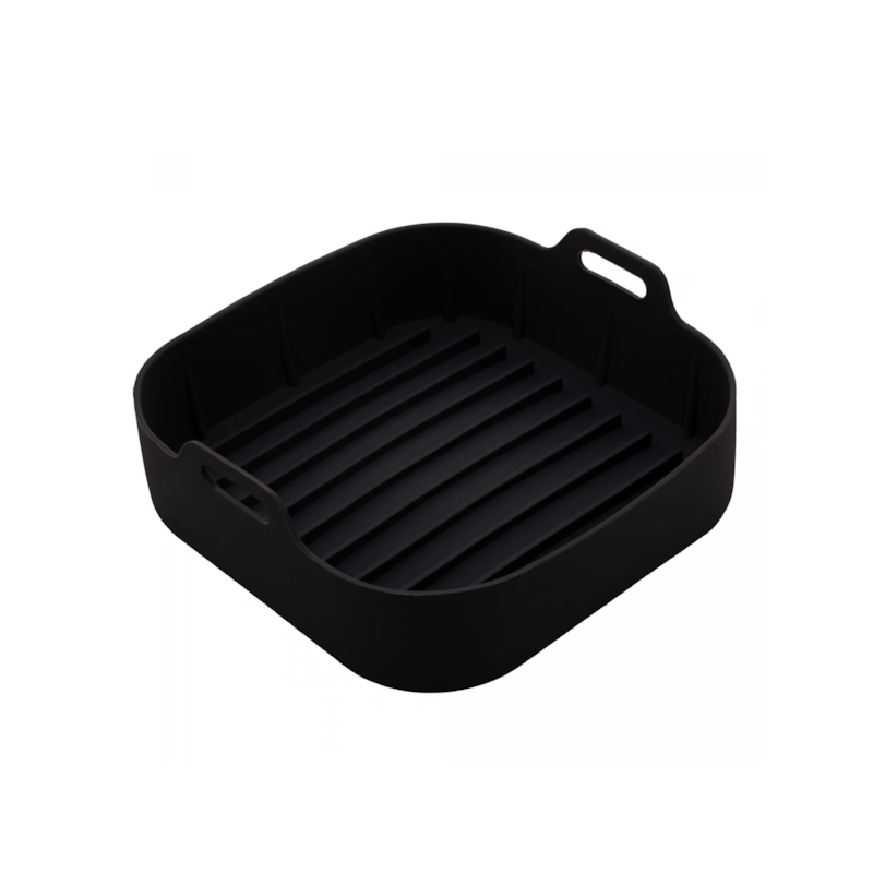 Forma Quadrada Silicone para Air Fryer Preta 20x7cm Lyor