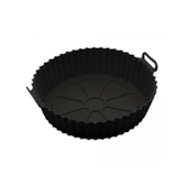 Forma Redonda Silicone para Air Fryer Preta 16x6,5cm Lyor