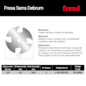 Fresa Serra Debrum 56-10908P Freud