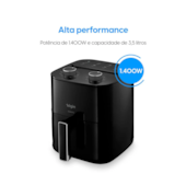 Fritadeira Air Fryer Facilita Fry 3,5 Litros 220V 1400W Preta Elgin