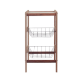 Fruteira Fixa de Madeira com 2 Cestos Tramontina Fruteira Fixa de Madeira com 2 Cestos Tramontina