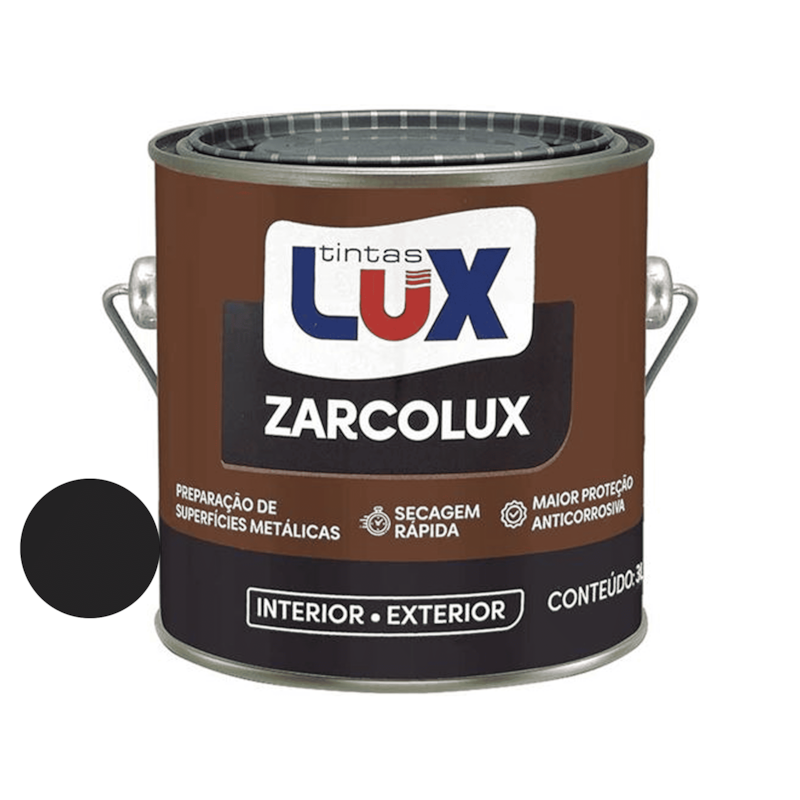 Fundo e Proteção Contra Ferrugem Zarcão Preto 3,0L Lux