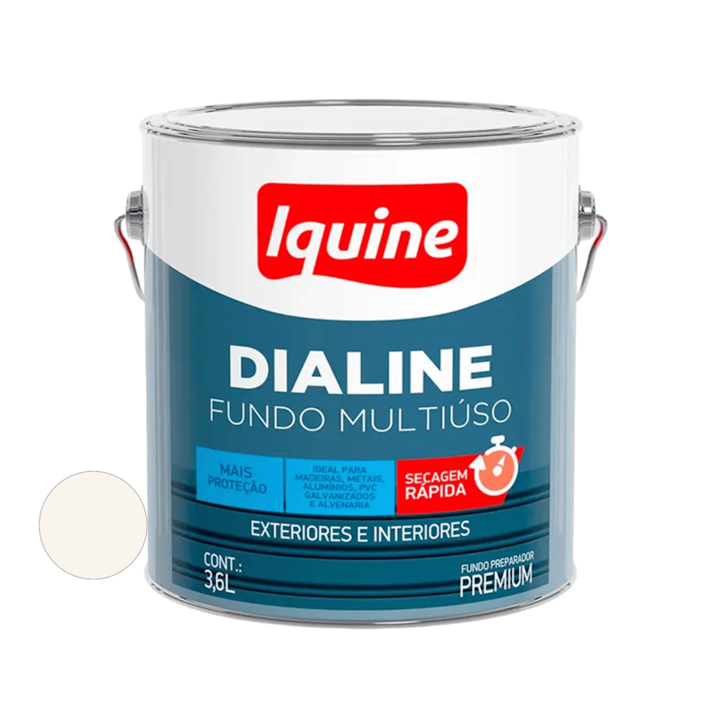 Fundo Preparador Multiuso Dialine a Base de Água Branco 3,6L Iquine