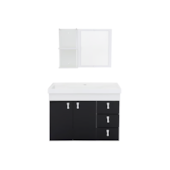 Gabinete com Espelho Siena 630x480x315 em MDF Branco/Preto Sicmol 