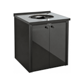 Gabinete para Banheiro Linha Fênix Black 42.6cm Cris Metal